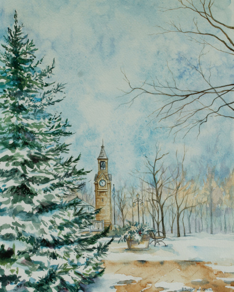 Centerway Square in Winter, Corning, NY